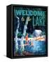 Welcome to the Lake 3-null-Framed Stretched Canvas