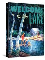 Welcome to the Lake 3-null-Stretched Canvas