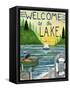 Welcome To The Lake-Cheryl Bartley-Framed Stretched Canvas