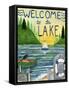 Welcome To The Lake-Cheryl Bartley-Framed Stretched Canvas