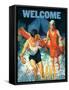 Welcome to the Lake-null-Framed Stretched Canvas