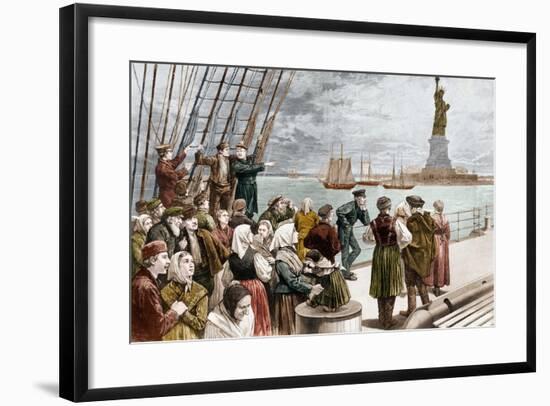 Welcome to the Land of Freedom Illustration-Stefano Bianchetti-Framed Giclee Print