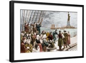 Welcome to the Land of Freedom Illustration-Stefano Bianchetti-Framed Giclee Print