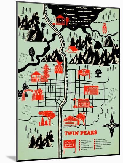 Welcome to Twinpeaks-Robert Farkas-Mounted Art Print