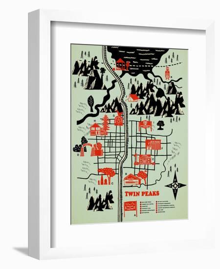 Welcome to Twinpeaks-Robert Farkas-Framed Giclee Print