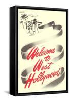 Welcome to West Hollywood-null-Framed Stretched Canvas