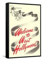 Welcome to West Hollywood-null-Framed Stretched Canvas