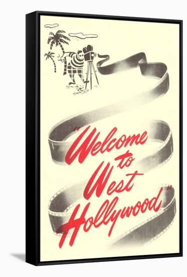 Welcome to West Hollywood-null-Framed Stretched Canvas