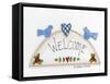 Welcome with 2 Birds-Debbie McMaster-Framed Stretched Canvas