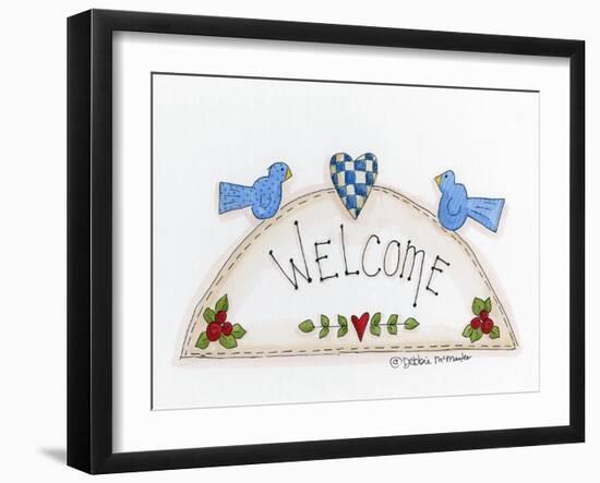 Welcome with 2 Birds-Debbie McMaster-Framed Giclee Print