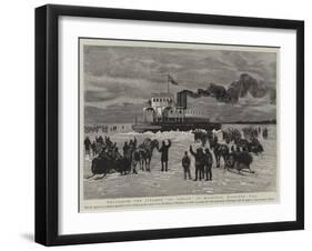 Welcoming the Steamer St Ignace at Mackinac, Michigan, Usa-Joseph Nash-Framed Giclee Print