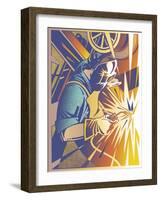 Welder's Spark-David Chestnutt-Framed Giclee Print
