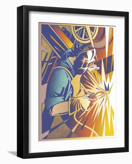 Welder's Spark-David Chestnutt-Framed Giclee Print