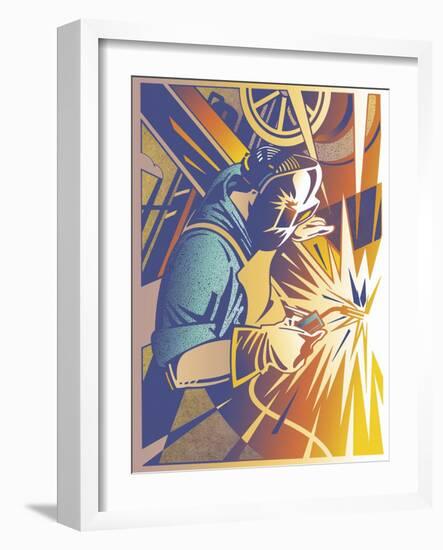 Welder's Spark-David Chestnutt-Framed Giclee Print