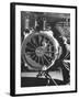 Welder with an Acetylene Torch Cutting Through Some of the Old Tubes in a Modern Locomotive-Thomas D^ Mcavoy-Framed Photographic Print