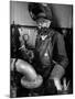 Welder Working in the Shipbuilding Industry-George Strock-Mounted Photographic Print