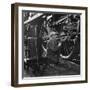 Welder Working on a Steam Engine Piston-Heinz Zinram-Framed Photographic Print