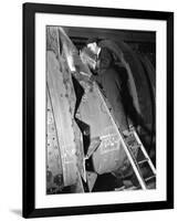 Welding an Industrial Drying Unit, Edgar Allen Steel Co, Sheffield, South Yorkshire, 1962-Michael Walters-Framed Premium Photographic Print