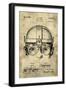 Welding Goggles Blueprint Detail Drawing - Industrial Farmhouse-Tina Lavoie-Framed Giclee Print