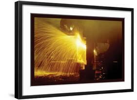 Welding in the Round-House-Jack Delano-Framed Photo