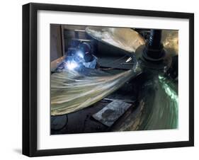 Welding Propeller, Marine Industry, Seattle, Washington, USA-Walter Rawlings-Framed Photographic Print