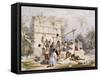 Well and Building at Subachtsche-Frederick Catherwood-Framed Stretched Canvas