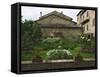 Well and Garden Courtyard, Buonconvento, Italy-Dennis Flaherty-Framed Stretched Canvas