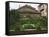 Well and Garden Courtyard, Buonconvento, Italy-Dennis Flaherty-Framed Stretched Canvas