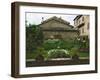 Well and Garden Courtyard, Buonconvento, Italy-Dennis Flaherty-Framed Photographic Print
