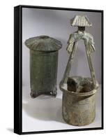 Well and Grain Silo, Model from a Funerary Collection-null-Framed Stretched Canvas