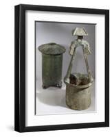 Well and Grain Silo, Model from a Funerary Collection-null-Framed Giclee Print