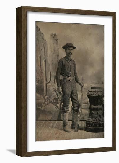 Well Armed Cowboy-null-Framed Art Print