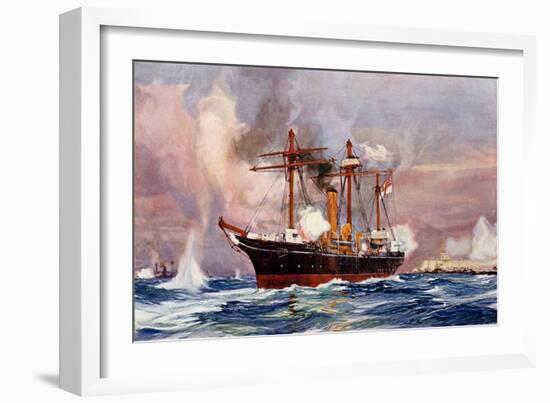 "Well Done Condor", the Bombardment of Alexandria, 1882-Charles Edward Dixon-Framed Giclee Print
