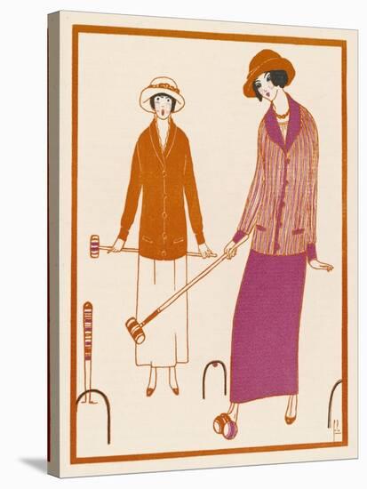 Well-Dressed Croquet Player Wearing a Model from James et Cie-null-Stretched Canvas