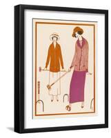 Well-Dressed Croquet Player Wearing a Model from James et Cie-null-Framed Art Print