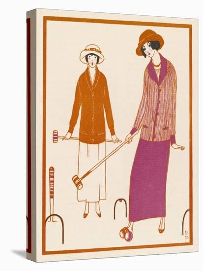 Well-Dressed Croquet Player Wearing a Model from James et Cie-null-Stretched Canvas