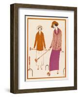 Well-Dressed Croquet Player Wearing a Model from James et Cie-null-Framed Art Print