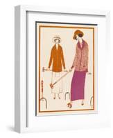 Well-Dressed Croquet Player Wearing a Model from James et Cie-null-Framed Art Print