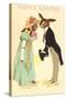Well Dressed Easter Bunny Couple-null-Stretched Canvas