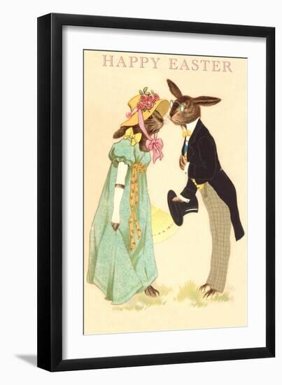 Well Dressed Easter Bunny Couple-null-Framed Art Print