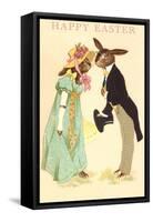 Well Dressed Easter Bunny Couple-null-Framed Stretched Canvas