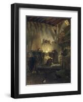 Well-Guarded Infant-August Allebe-Framed Art Print