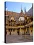 Well in Hotel-Dieu Courtyard, Beaune, Burgundy, France-Lisa S. Engelbrecht-Stretched Canvas