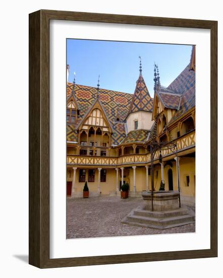 Well in Hotel-Dieu Courtyard, Beaune, Burgundy, France-Lisa S. Engelbrecht-Framed Photographic Print