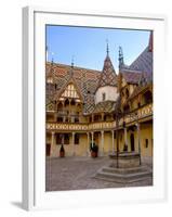 Well in Hotel-Dieu Courtyard, Beaune, Burgundy, France-Lisa S. Engelbrecht-Framed Photographic Print