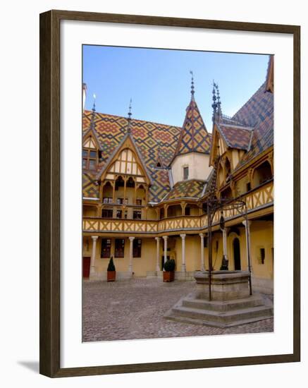 Well in Hotel-Dieu Courtyard, Beaune, Burgundy, France-Lisa S. Engelbrecht-Framed Photographic Print