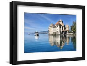 Well-Known Chateau De Chillon on Lake Geneva-kavram-Framed Photographic Print