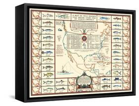 Well Known Salt Water Game Fish-Bishop & Sims-Framed Stretched Canvas