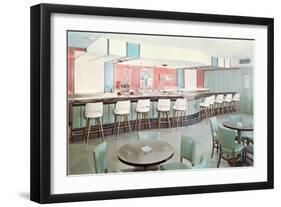 Well-Lit Cocktail Lounge-null-Framed Art Print