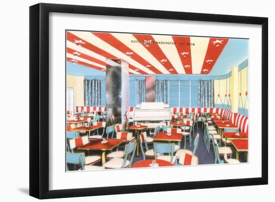 Well-Lit Diner, 23 Room-null-Framed Art Print